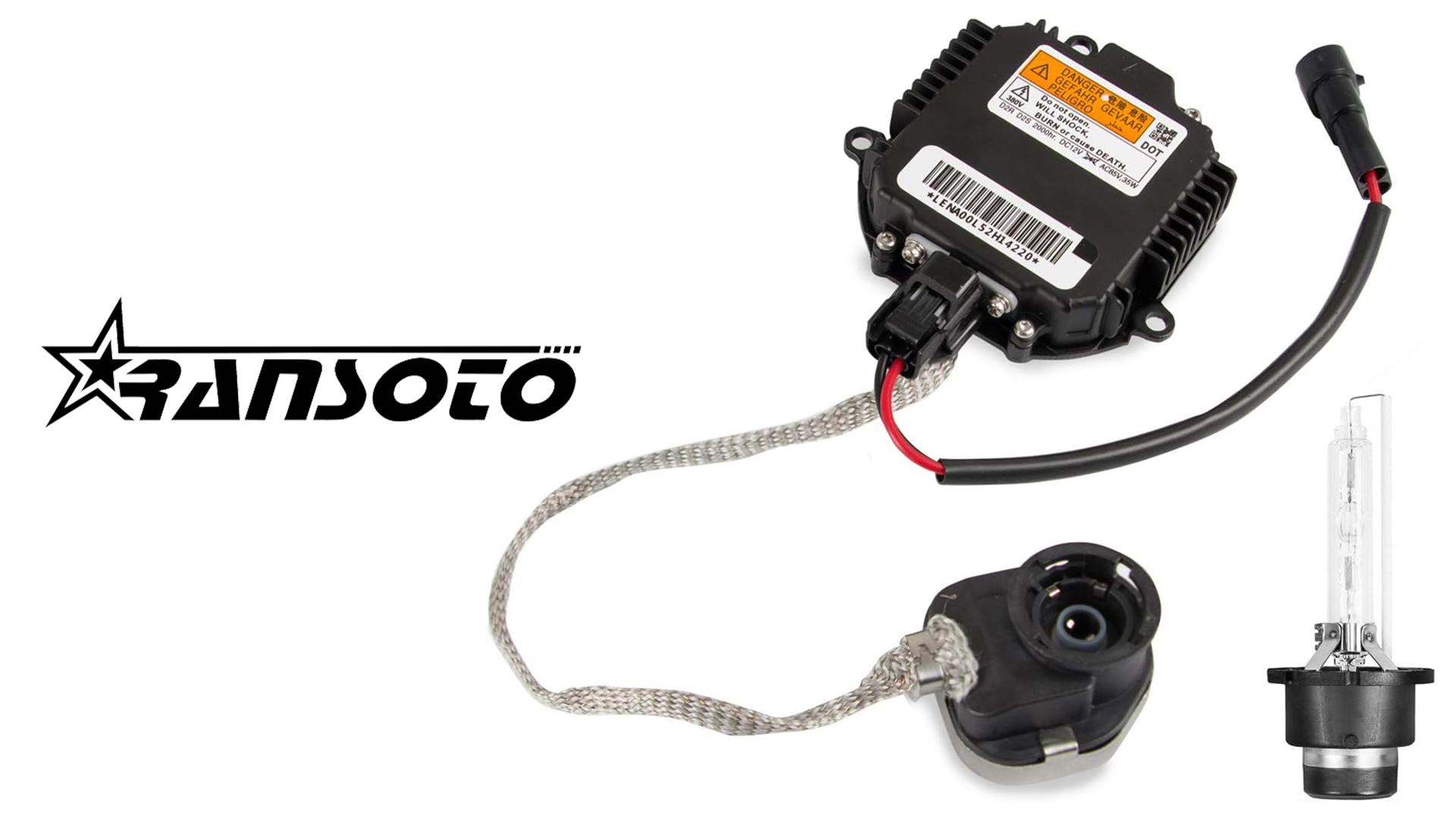 2pcs HID Xenon Headlight Ballast W/ Igniter Cord Bulb For